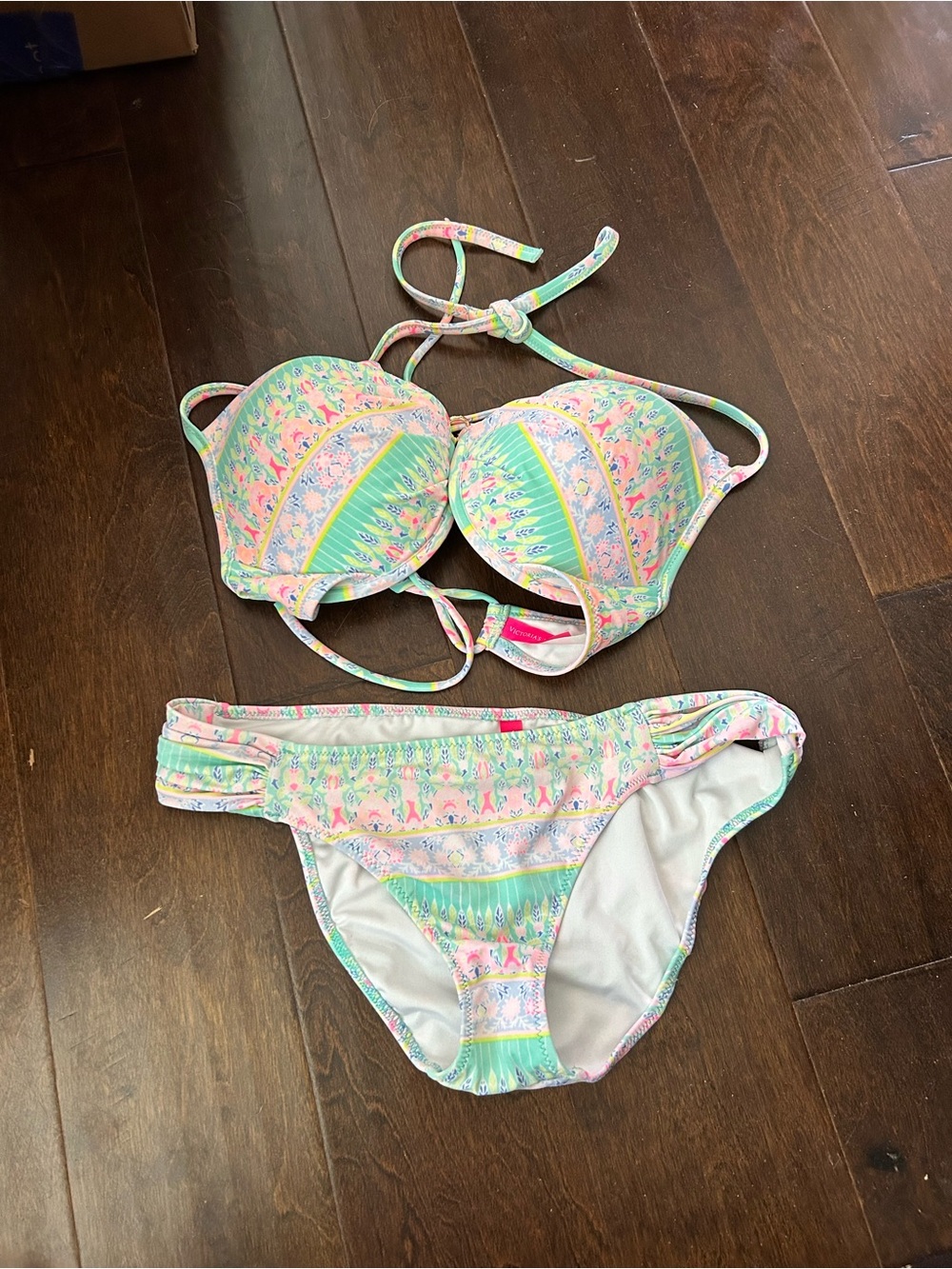 Women’s Bikini - Victoria's Secret Pastel Mint Pink Patterned